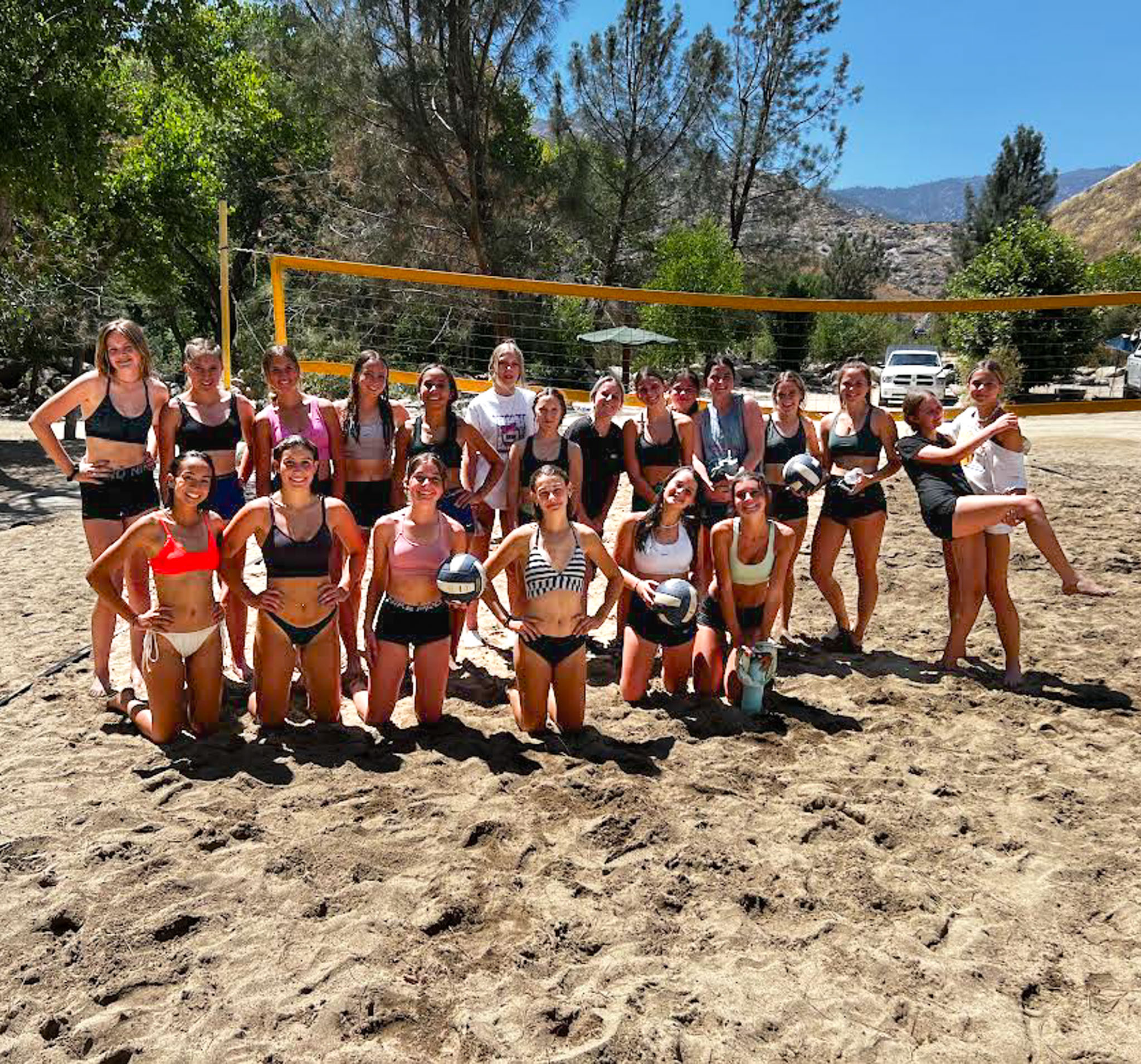 Beach volleyball players looking to improve their skills
