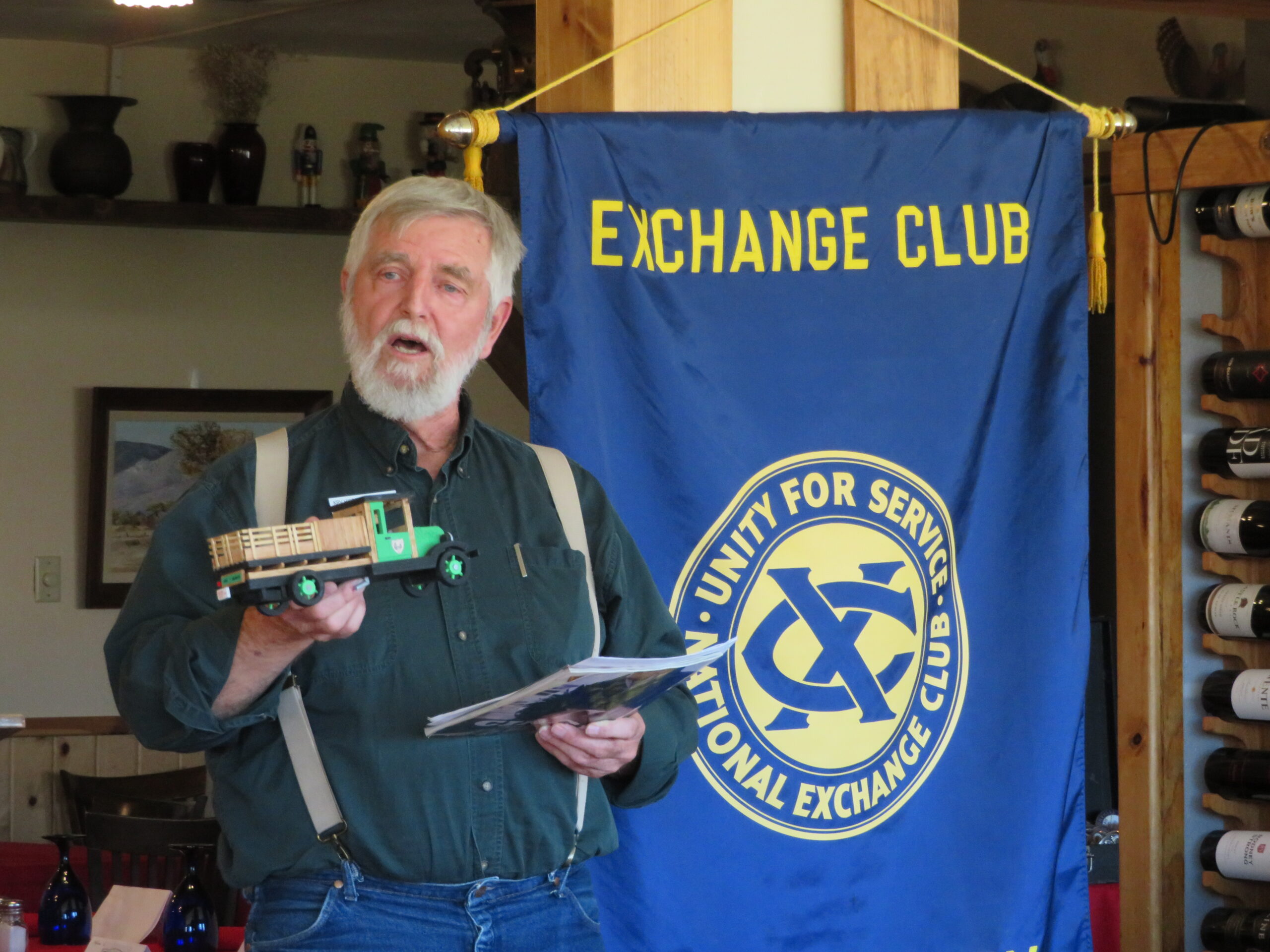 Historical society pres speaks at club